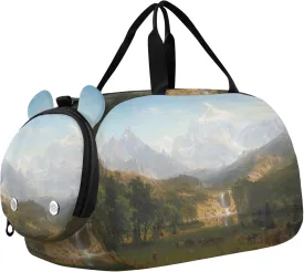 Albert Bierstadt Rocky Mountains Travel Duffle Bags Girls Tote Weekender Overnight Dance Kids Luggage Carry on Duffel Bag Boy