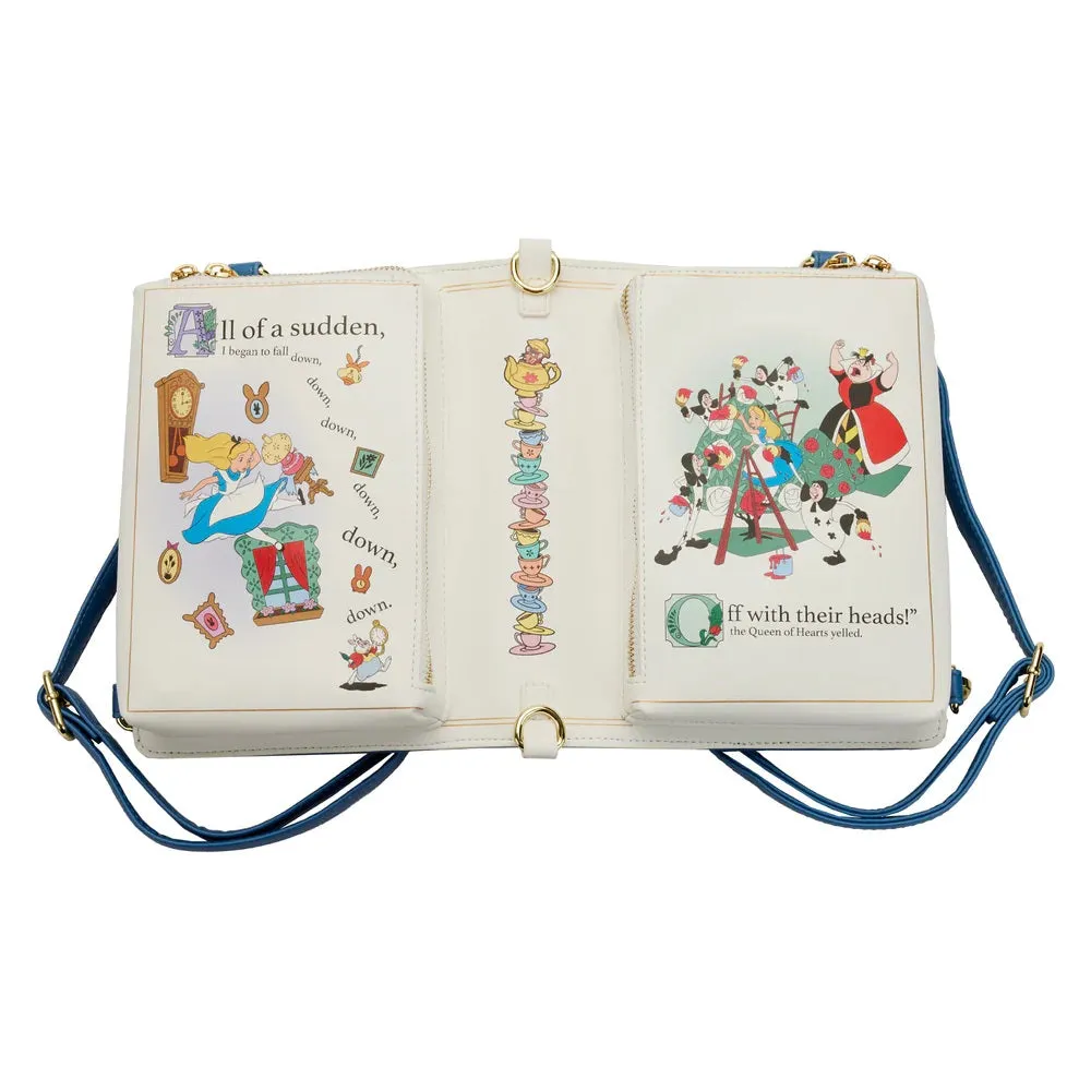 Alice in Wonderland Book Convertible Crossbody Bag