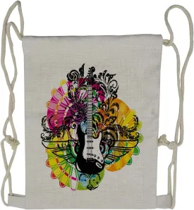 Ambesonne Popstar Party Drawstring Backpack, Floral Vibrant, Sackpack Bag