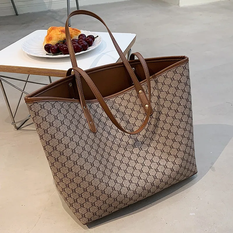 Back To College Deanwangkt Luxury Designer High Capacity Tote Handbags For Office Women Trends Designer Striped Shopper Shoulder Shopping Bag