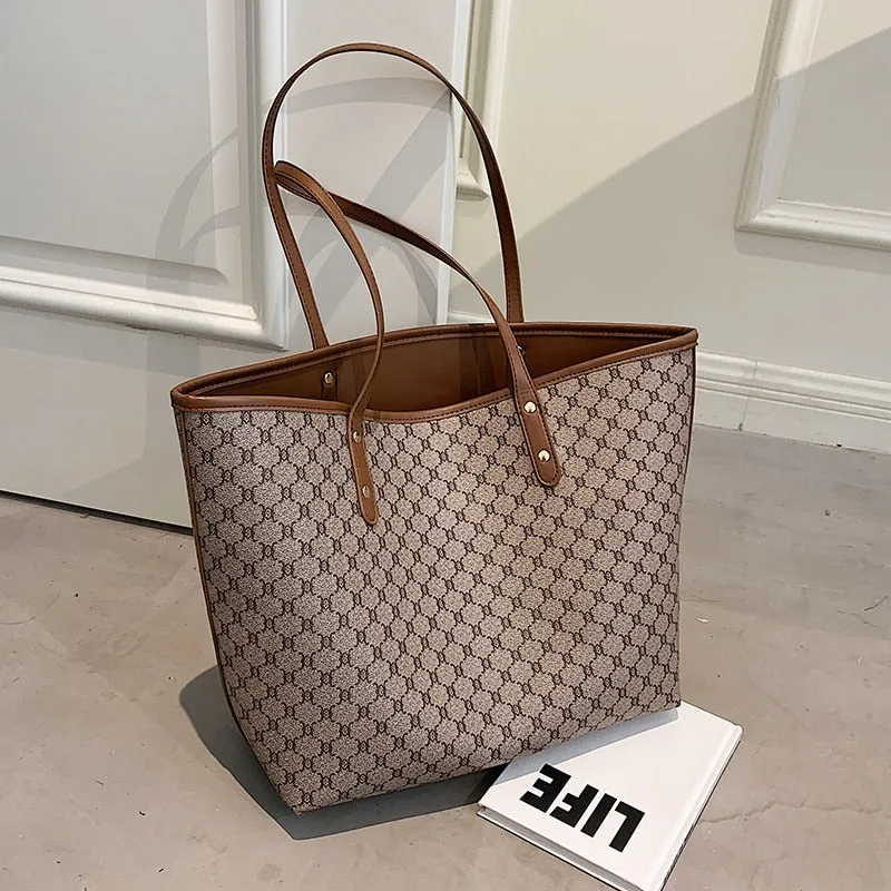 Back To College Deanwangkt Luxury Designer High Capacity Tote Handbags For Office Women Trends Designer Striped Shopper Shoulder Shopping Bag