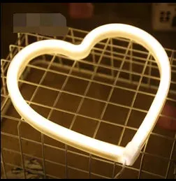 Bedroom Night Lights Neon Heart Lamp