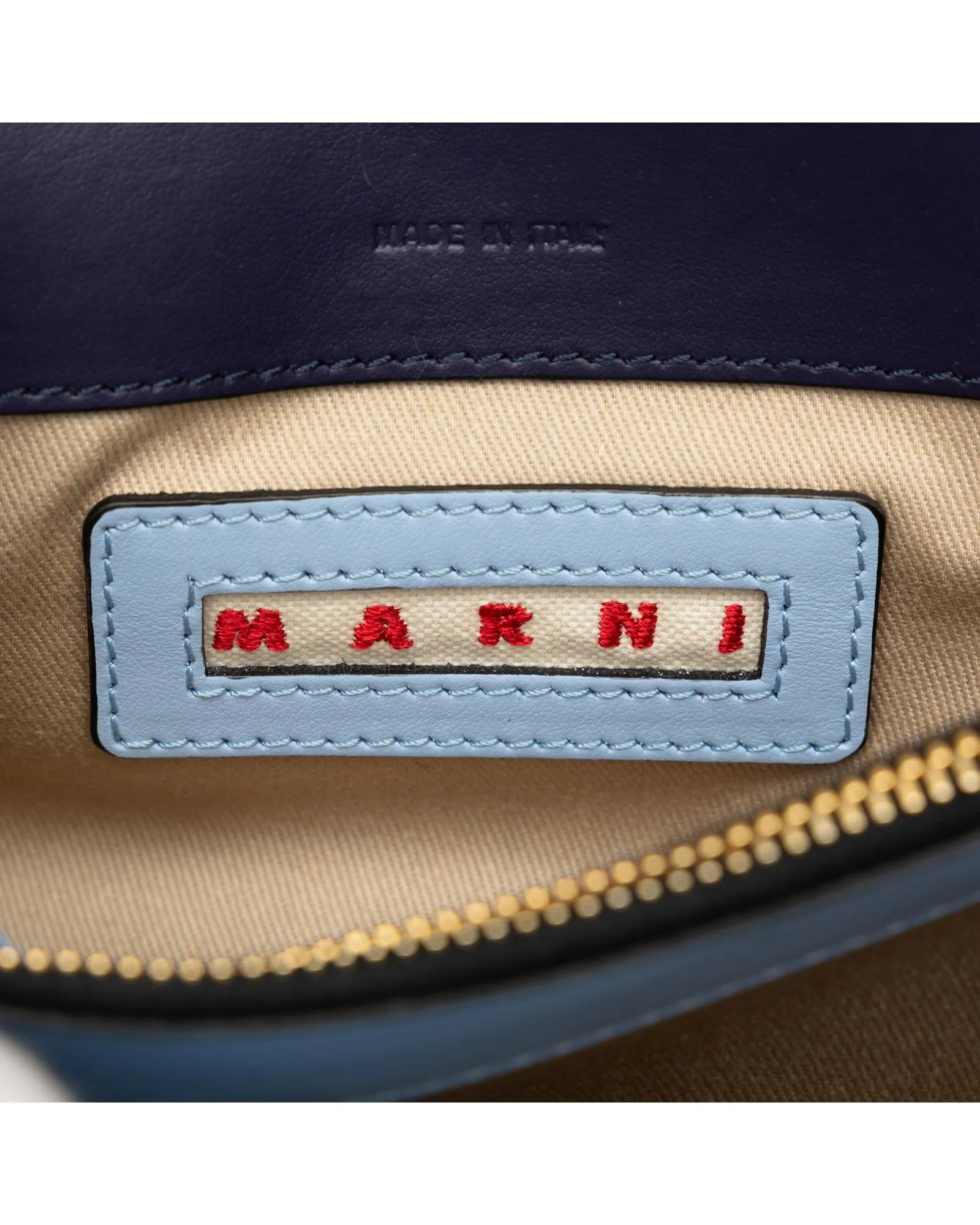 Bicolor Leather Trunk Crossbody Bag