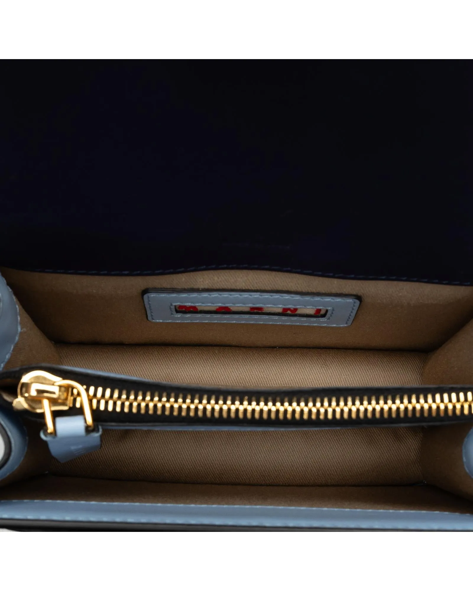 Bicolor Leather Trunk Crossbody Bag