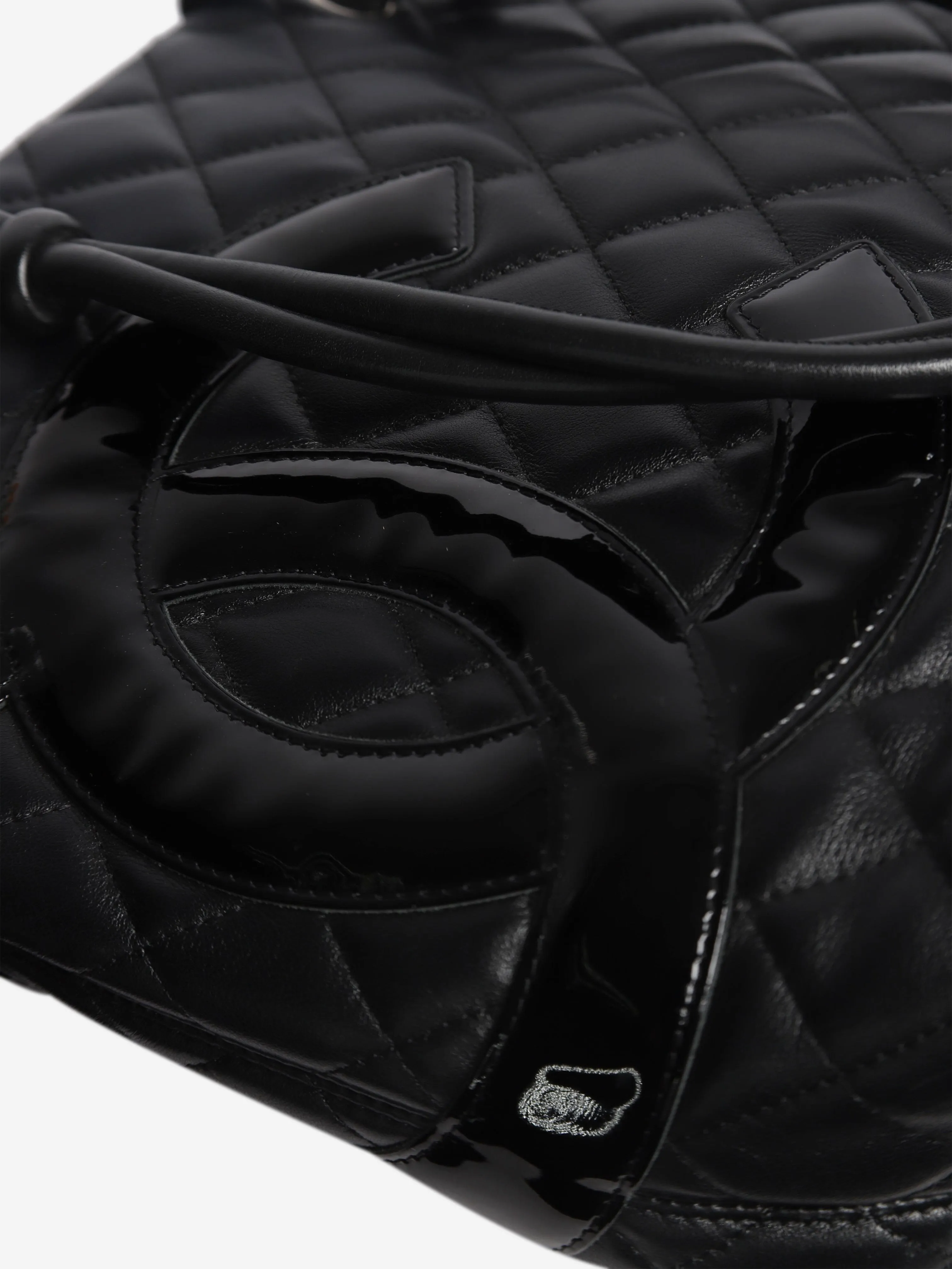 Black 2005 lambskin quilted tote bag