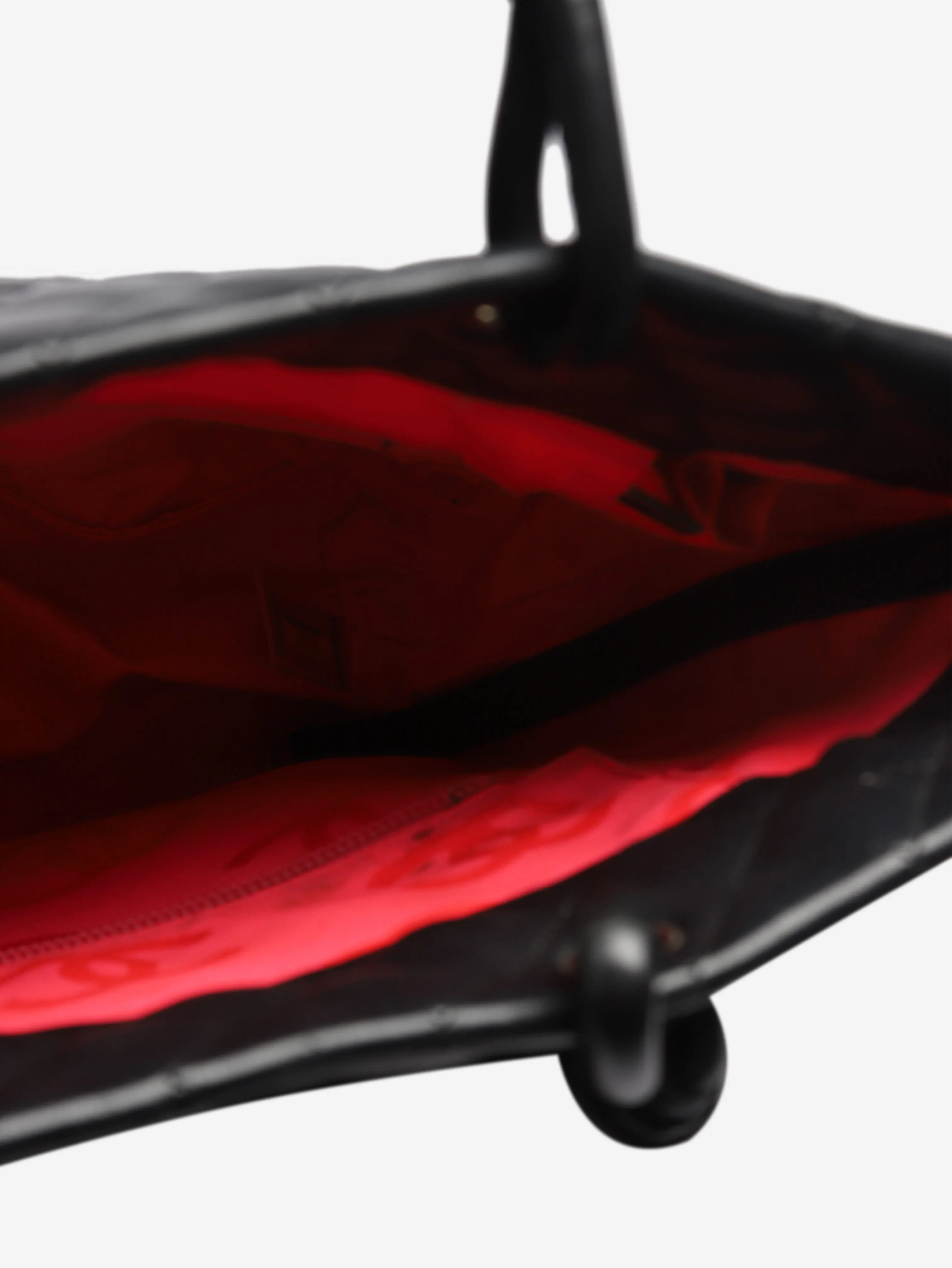 Black 2005 lambskin quilted tote bag