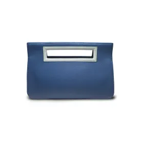 Blue Leather Clutch Handbag - Whippoorwill