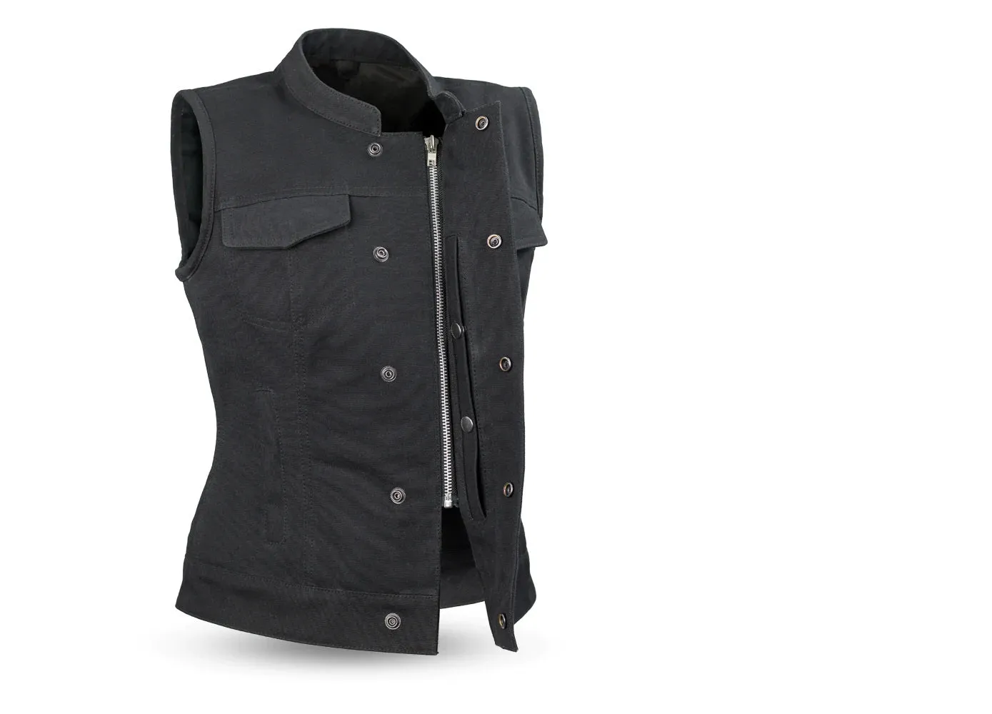 CANVAS FIL516CNVS | Ludlow - Women's Motorcycle Canvas Vest