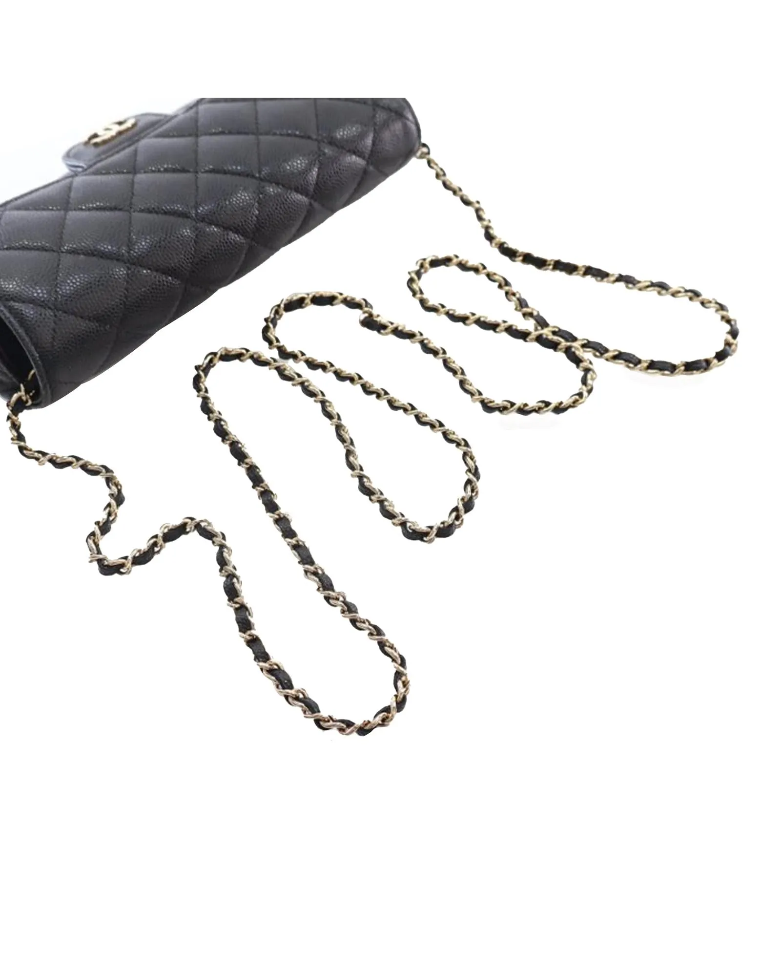 Chanel 19 Flap Bag Black Caviar Leather Crossbody