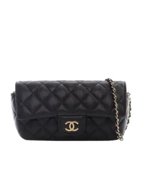 Chanel 19 Flap Bag Black Caviar Leather Crossbody