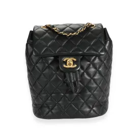 Chanel Black Lambskin Quilted Mini Urban Spirit Backpack