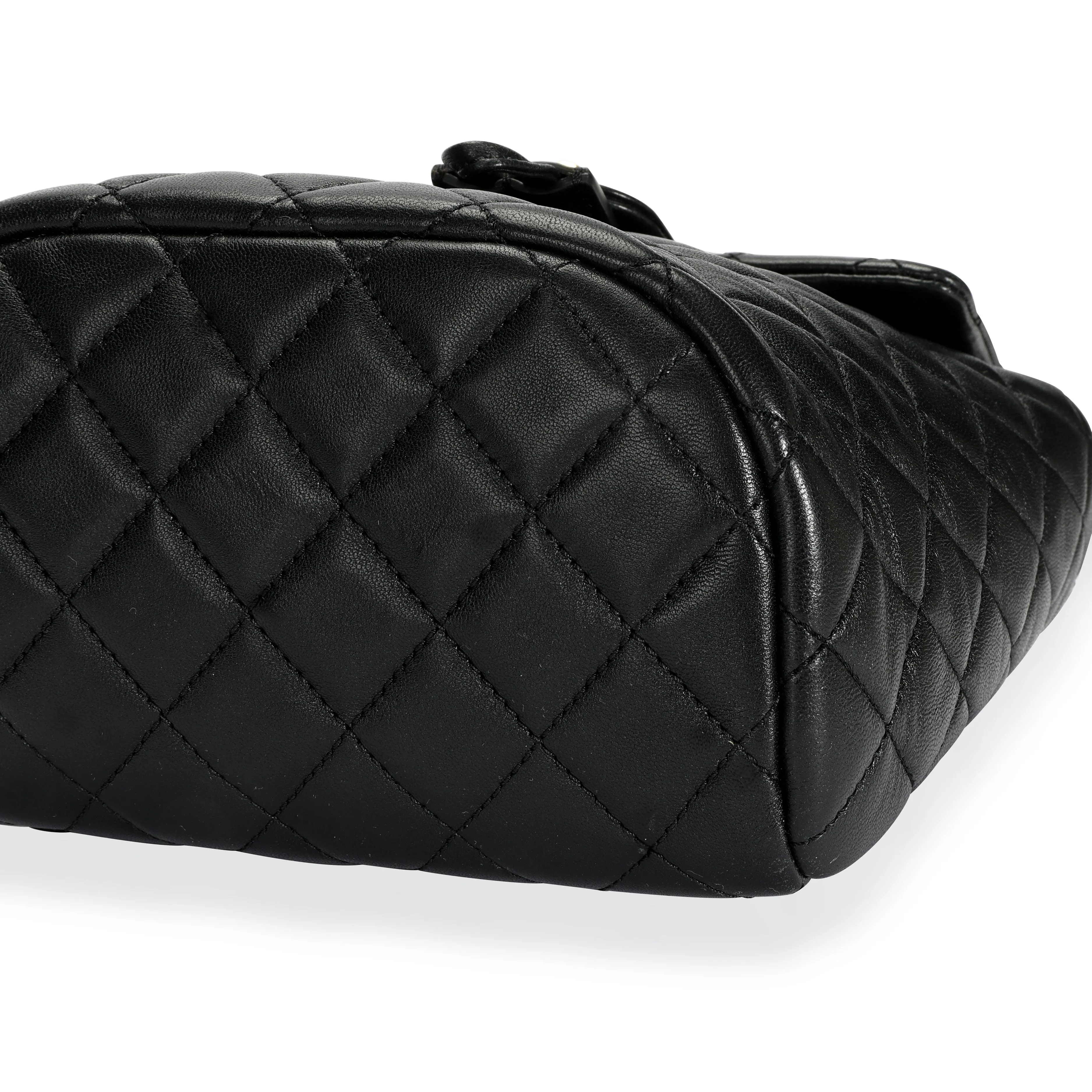 Chanel Black Lambskin Quilted Mini Urban Spirit Backpack