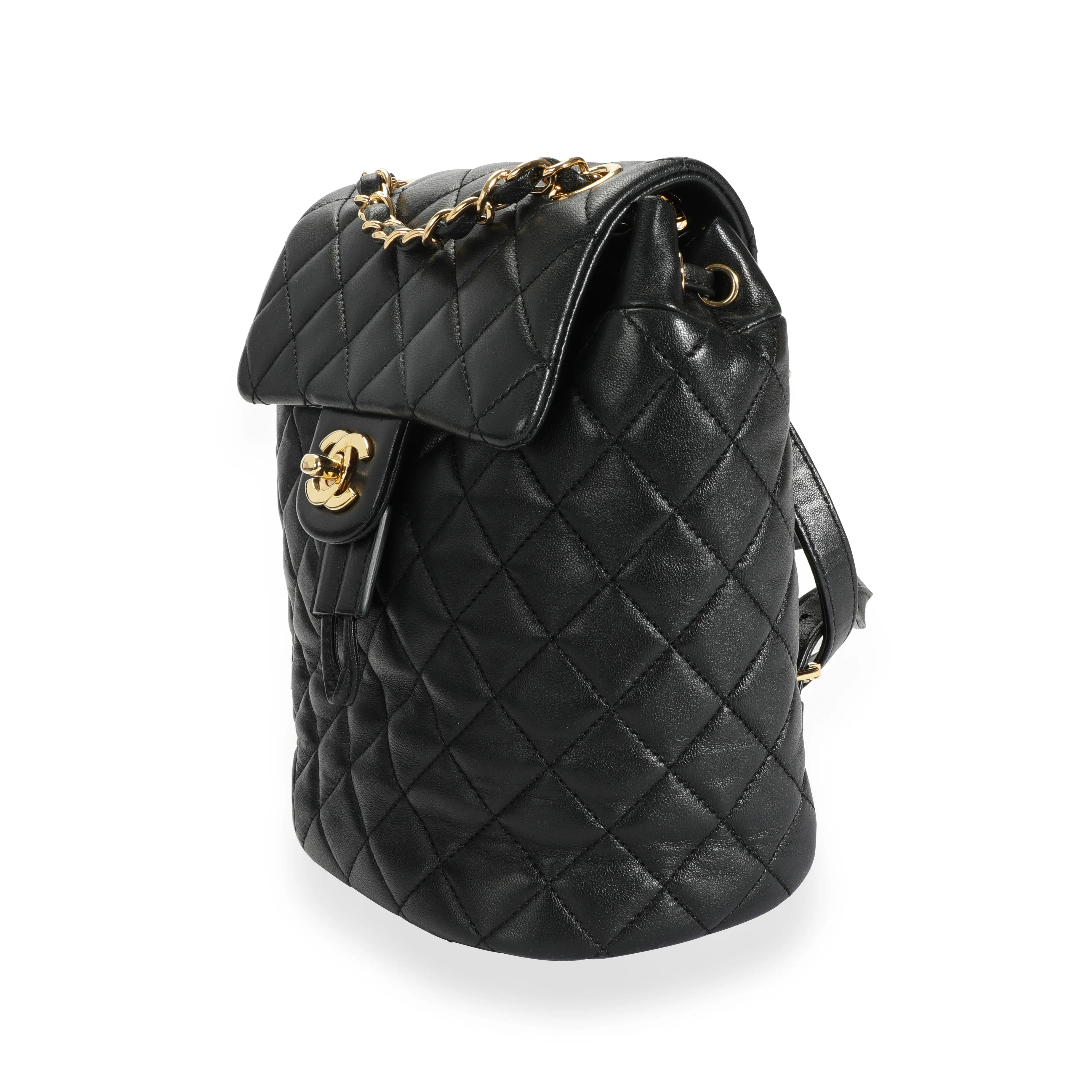 Chanel Black Lambskin Quilted Mini Urban Spirit Backpack