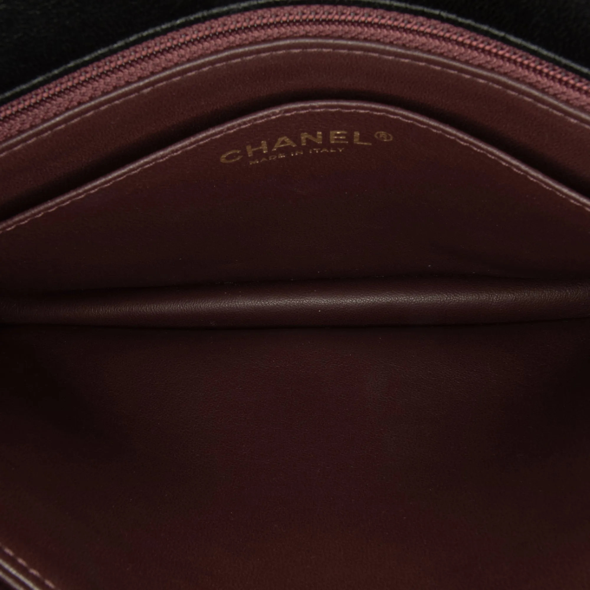 Chanel CC Single Flap Black Diagonal Quilted Calfskin Gold