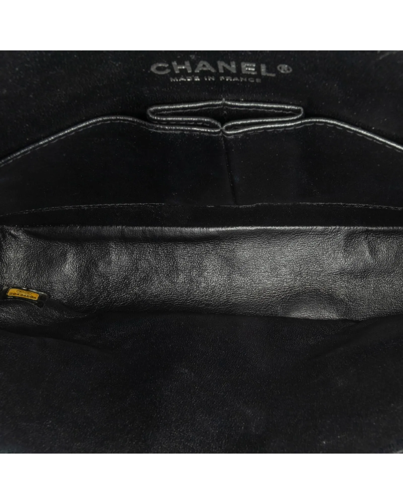 Chanel Classic Double Flap Black Patent Leather Shoulder Bag
