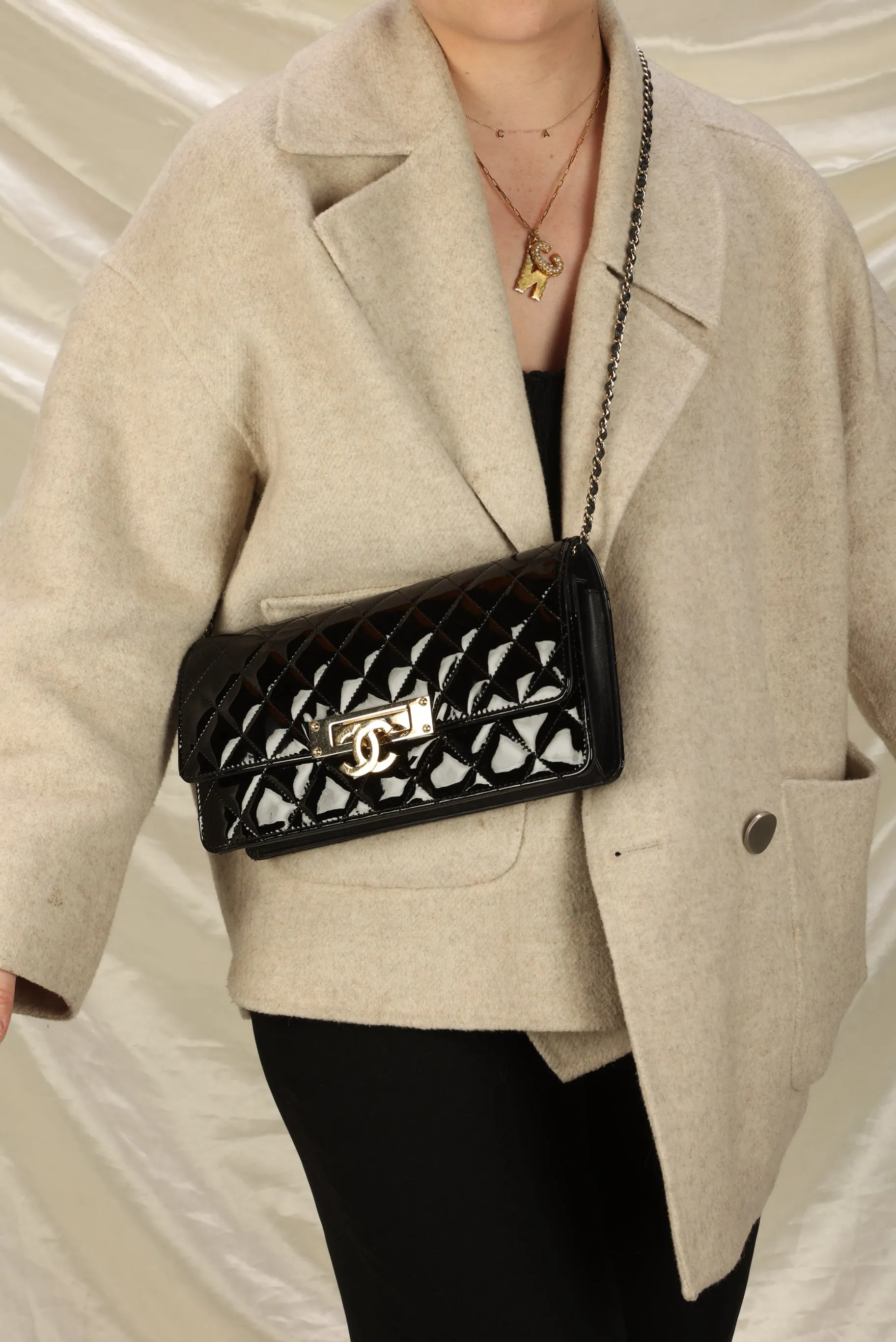 CL Patent CC Chain Bag