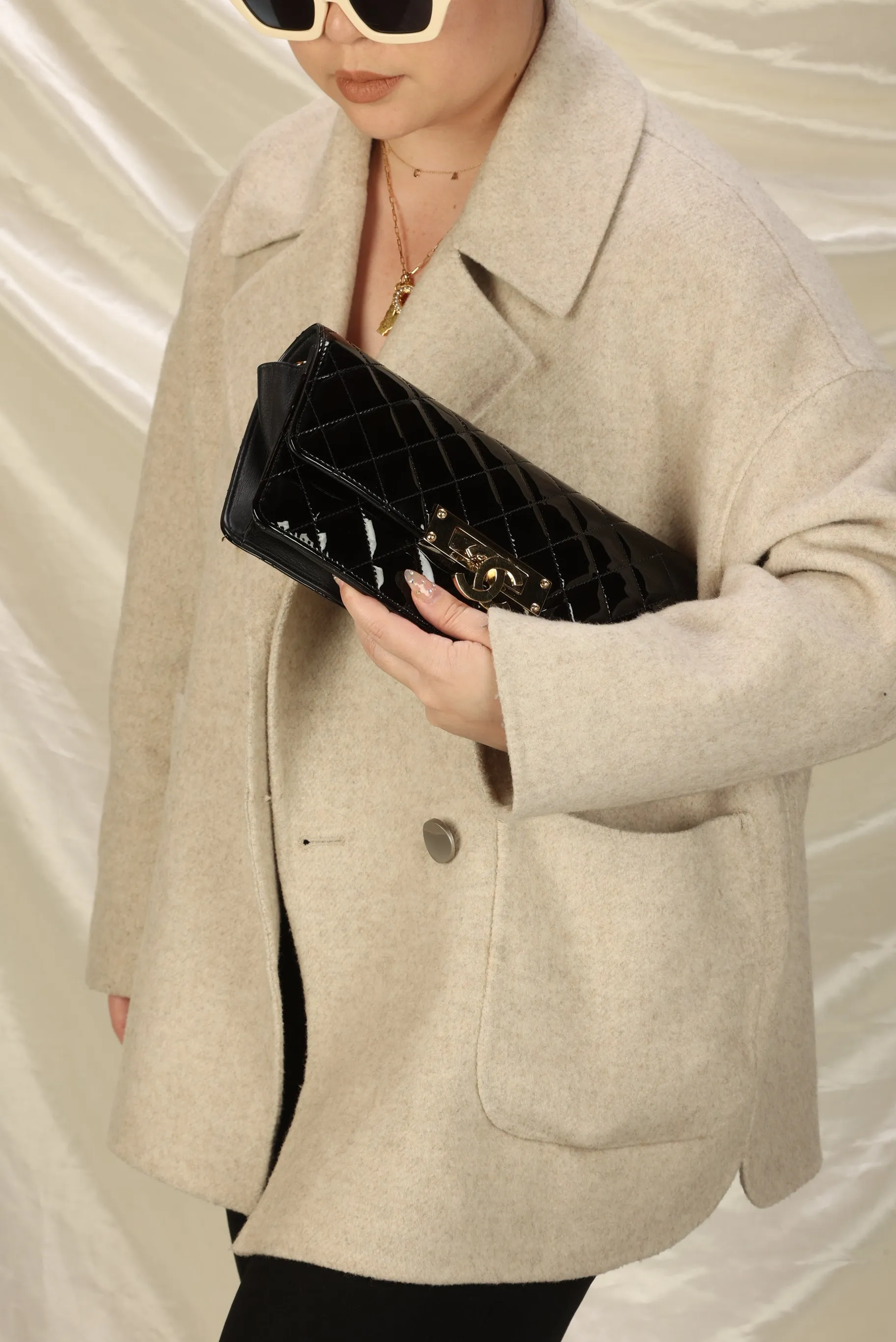 CL Patent CC Chain Bag