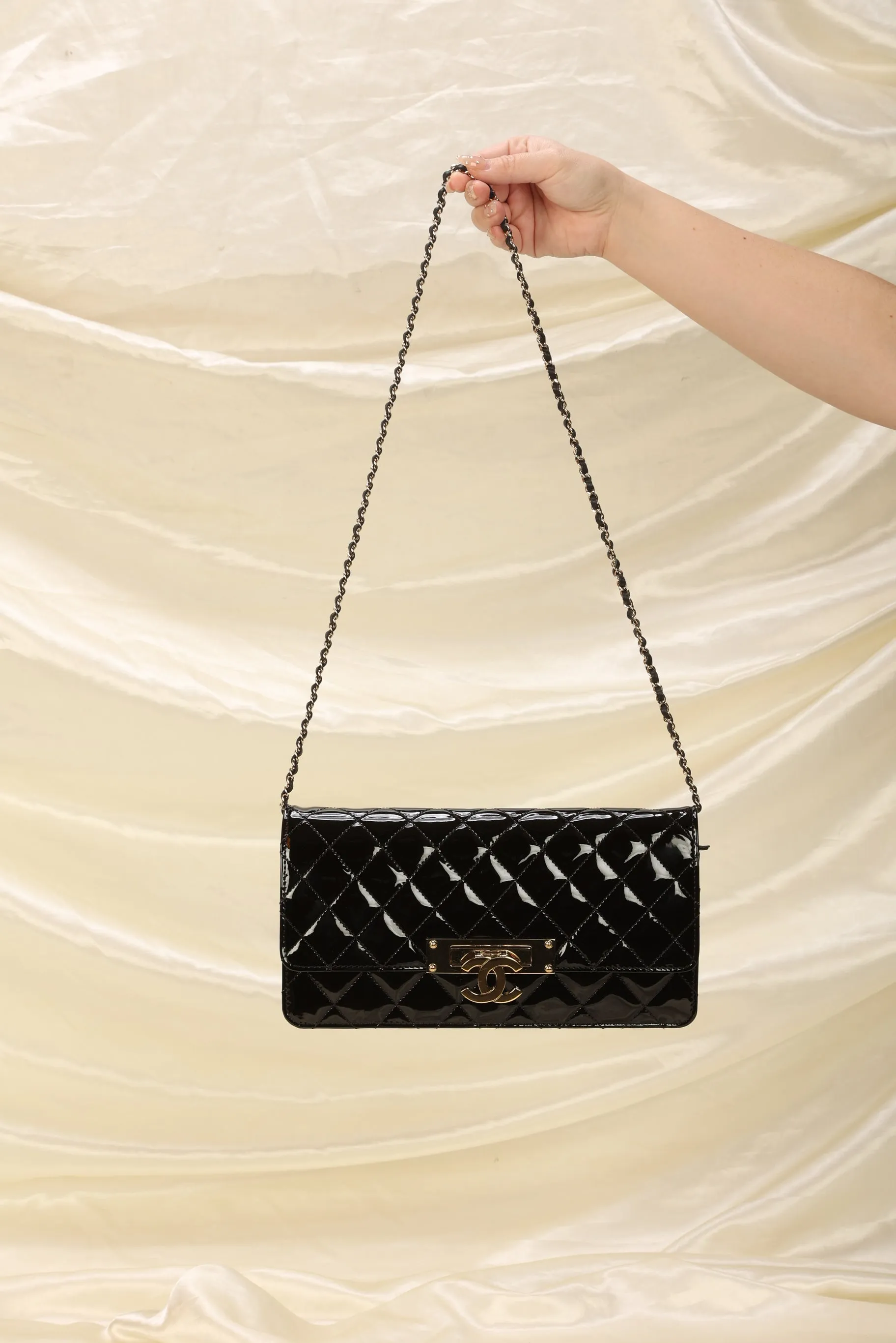 CL Patent CC Chain Bag