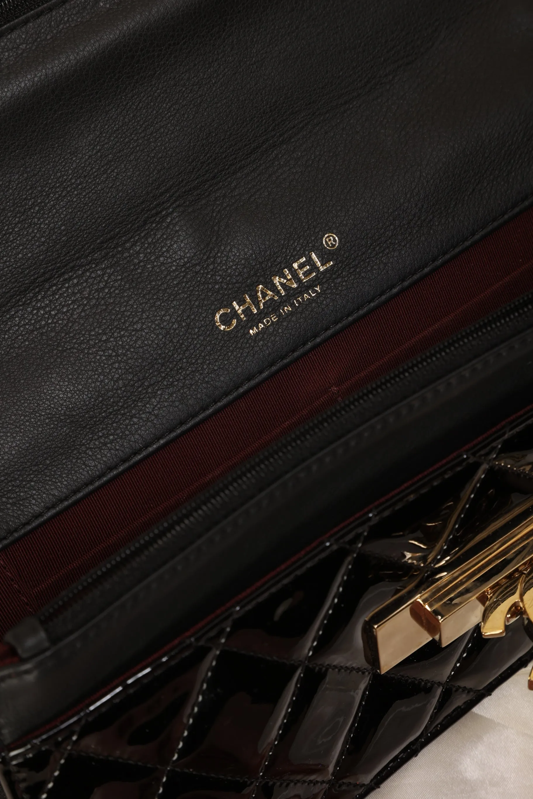 CL Patent CC Chain Bag