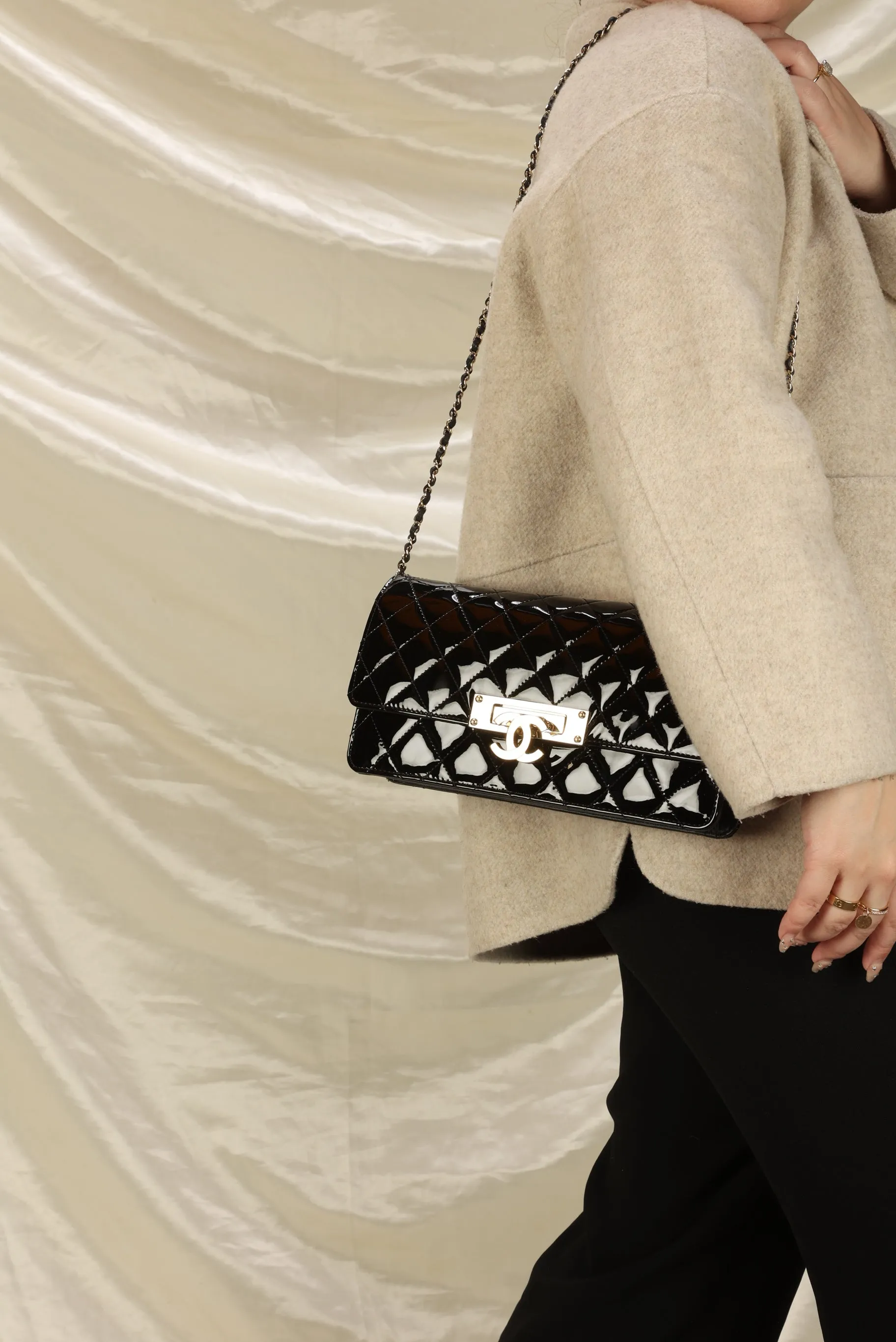 CL Patent CC Chain Bag