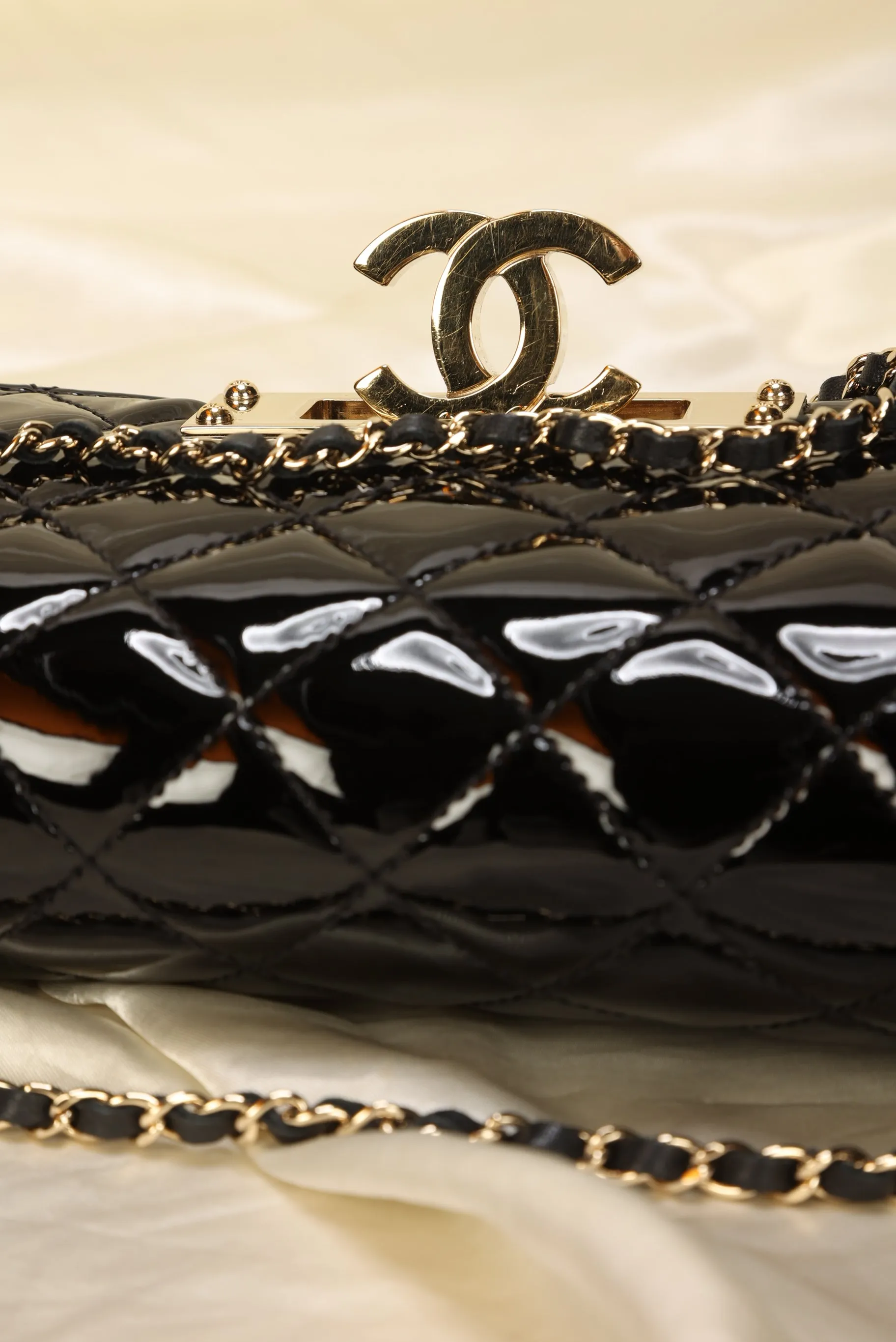 CL Patent CC Chain Bag