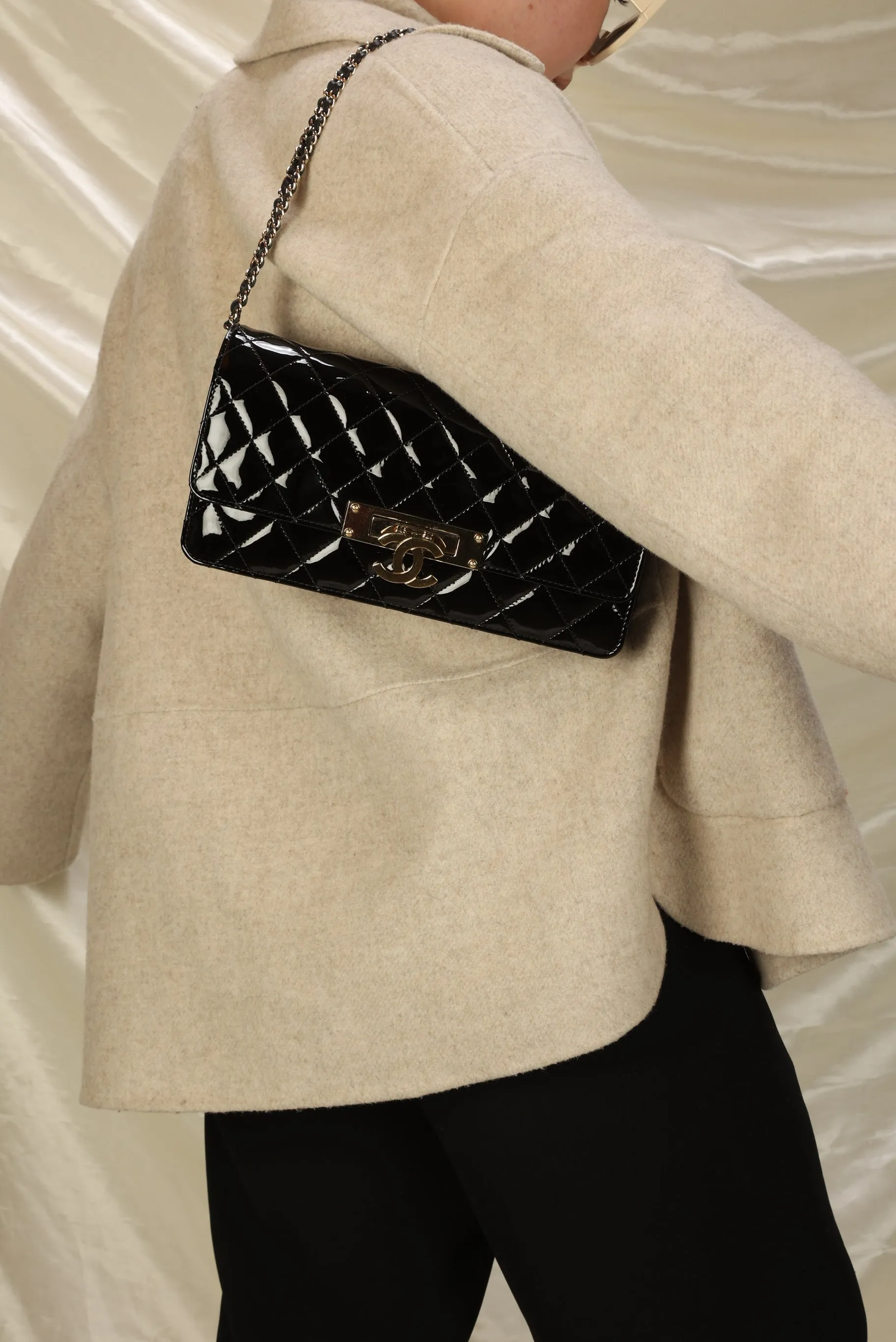 CL Patent CC Chain Bag
