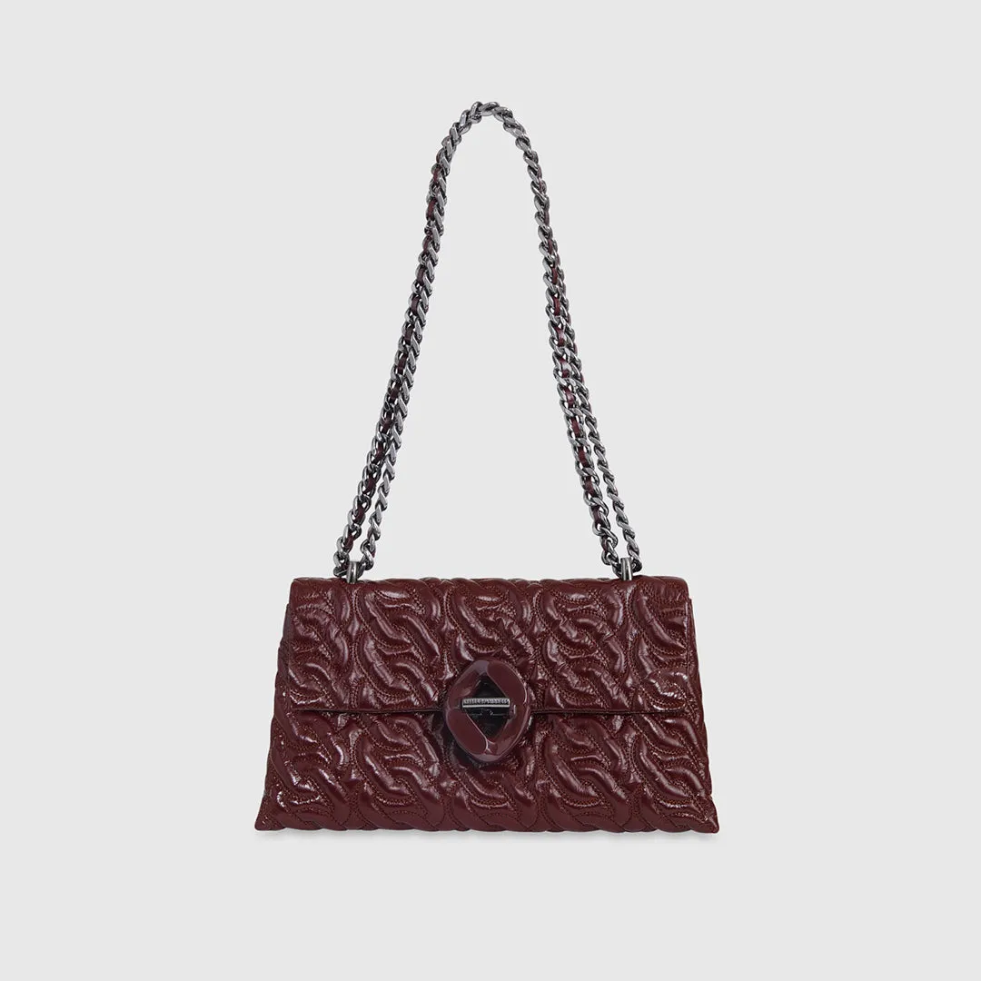 Double Gusset Crossbody With Chain Quilt