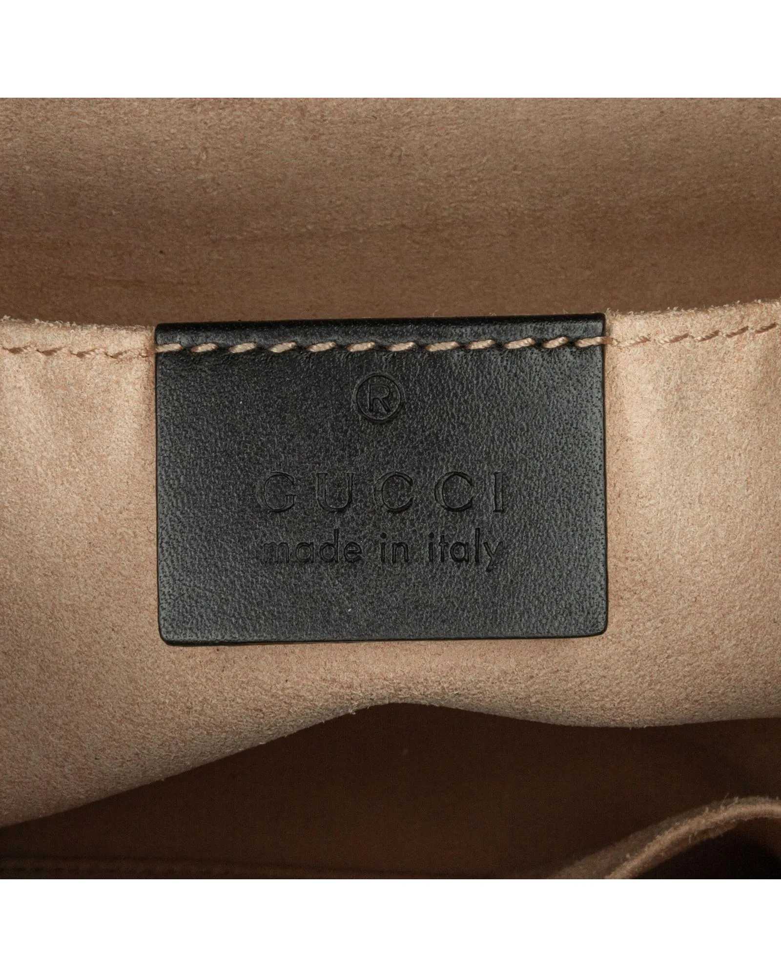Embossed Leather Padlock Tote with Gold-Tone Chain Straps
