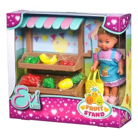 Evi Love Fruit Stand Play Set Fashion Doll Food Market Shopping