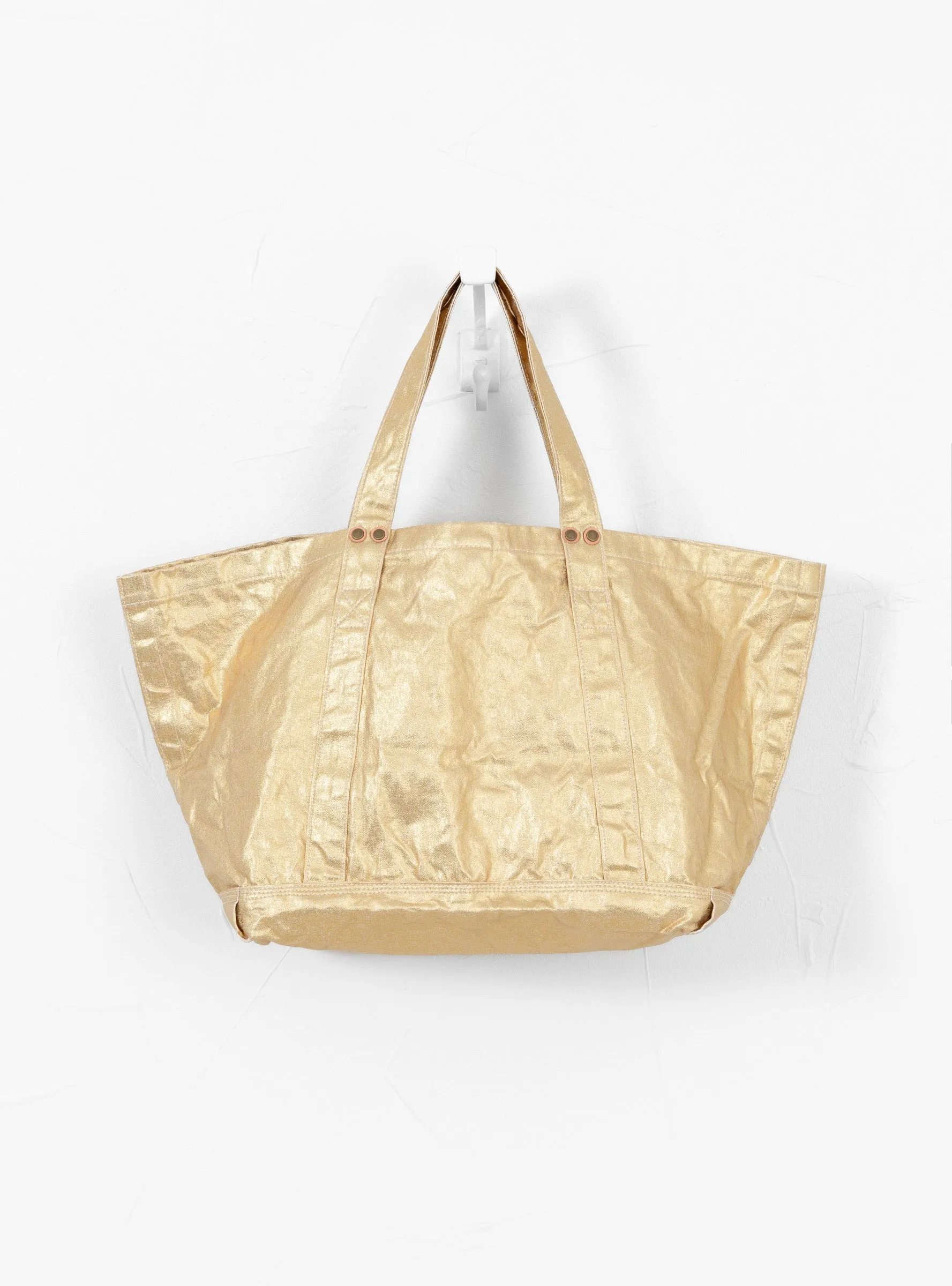 Foiled Canvas Tote Bag (L) Gold