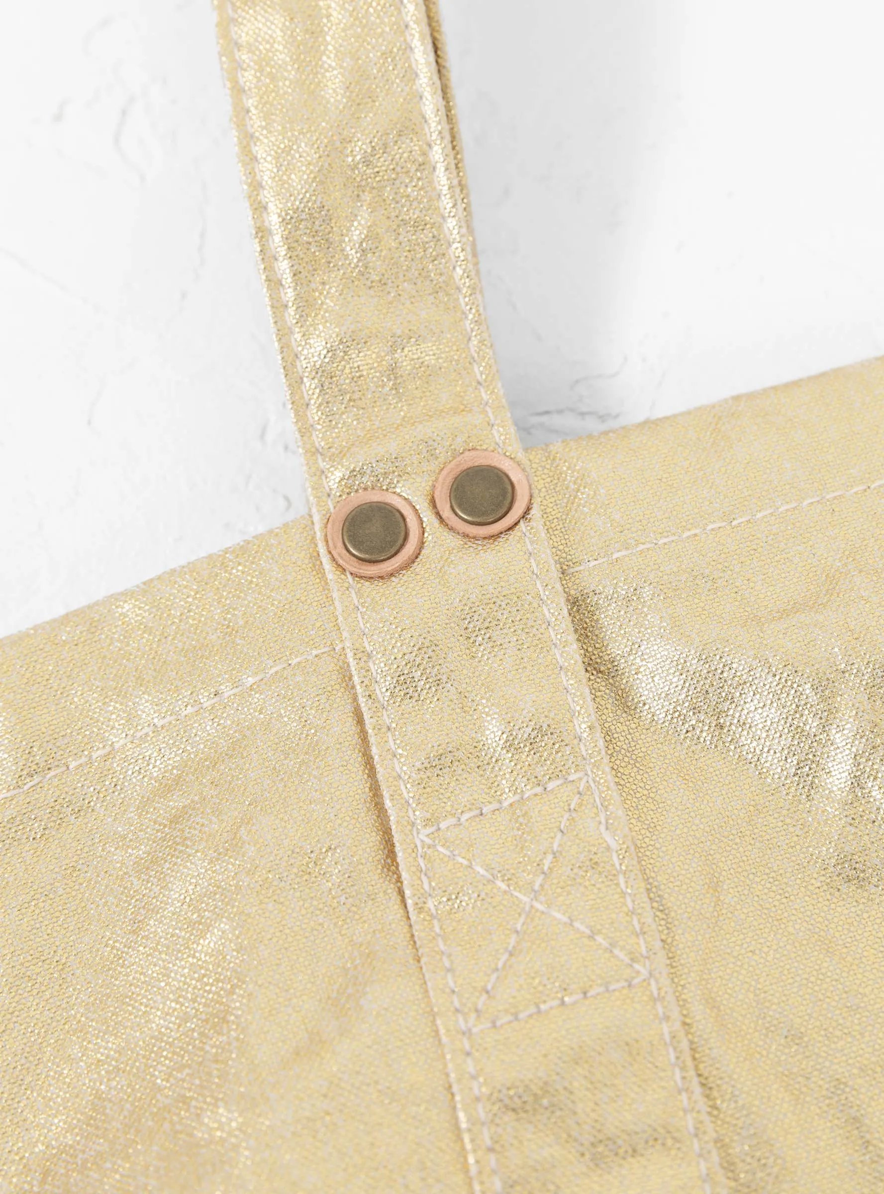 Foiled Canvas Tote Bag (L) Gold