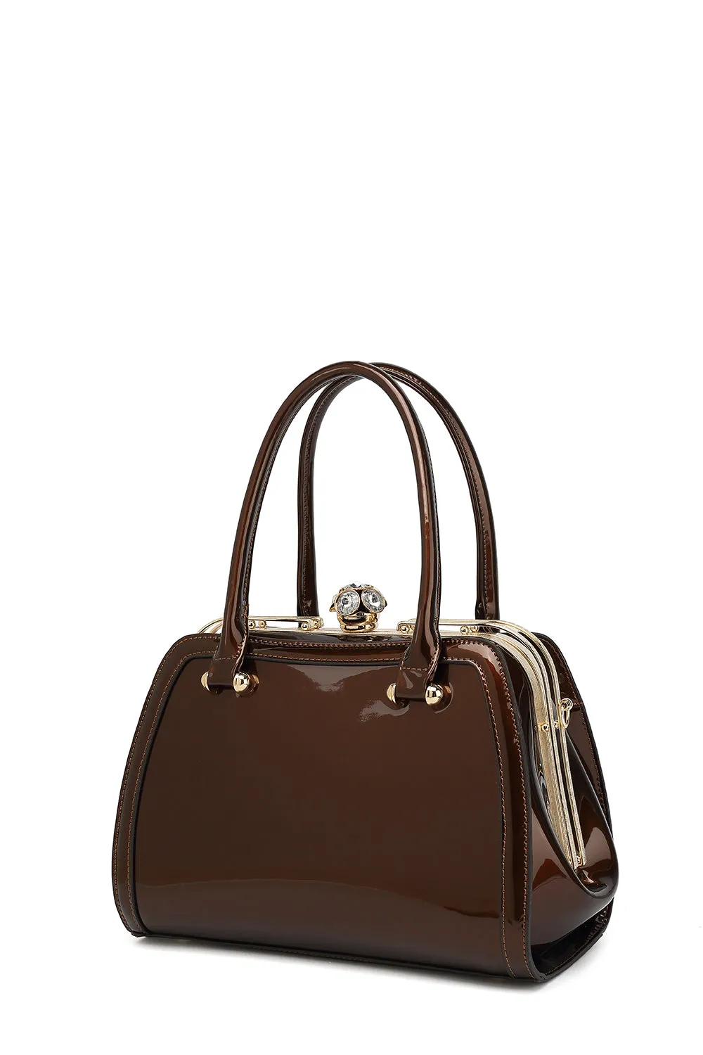 Frame Satchel Patent Leather 90178