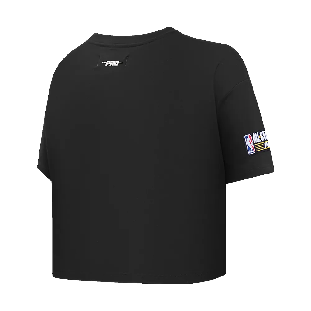 HBCU X NBA ALL STAR 2024 WOMEN'S SJ BOXY TEE (BLACK)