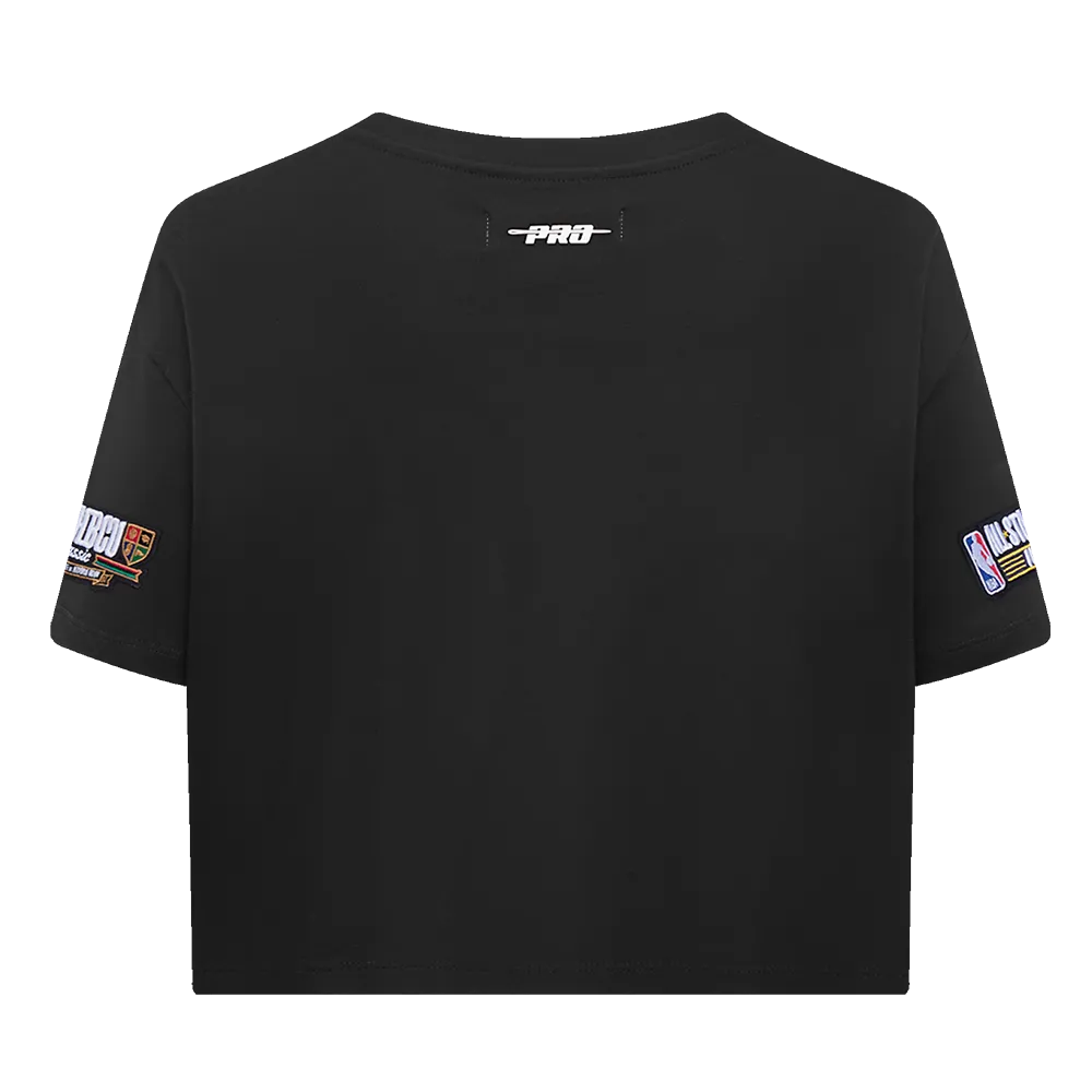 HBCU X NBA ALL STAR 2024 WOMEN'S SJ BOXY TEE (BLACK)