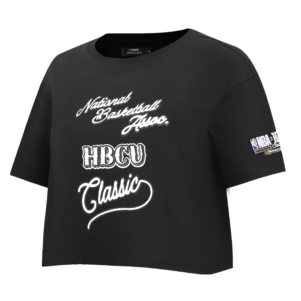 HBCU X NBA ALL STAR 2024 WOMEN'S SJ BOXY TEE (BLACK)