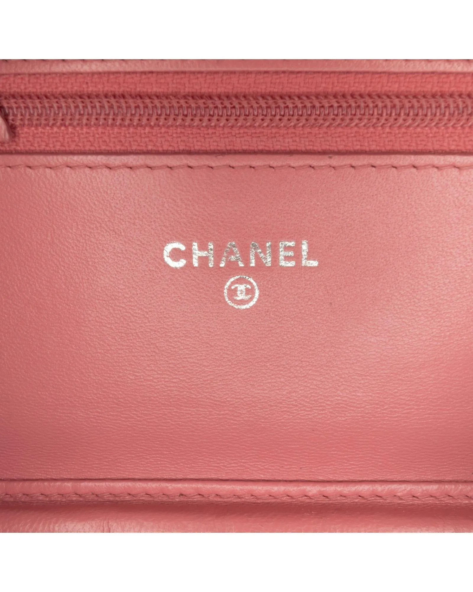 Lambskin Quilted Wallet on Chain