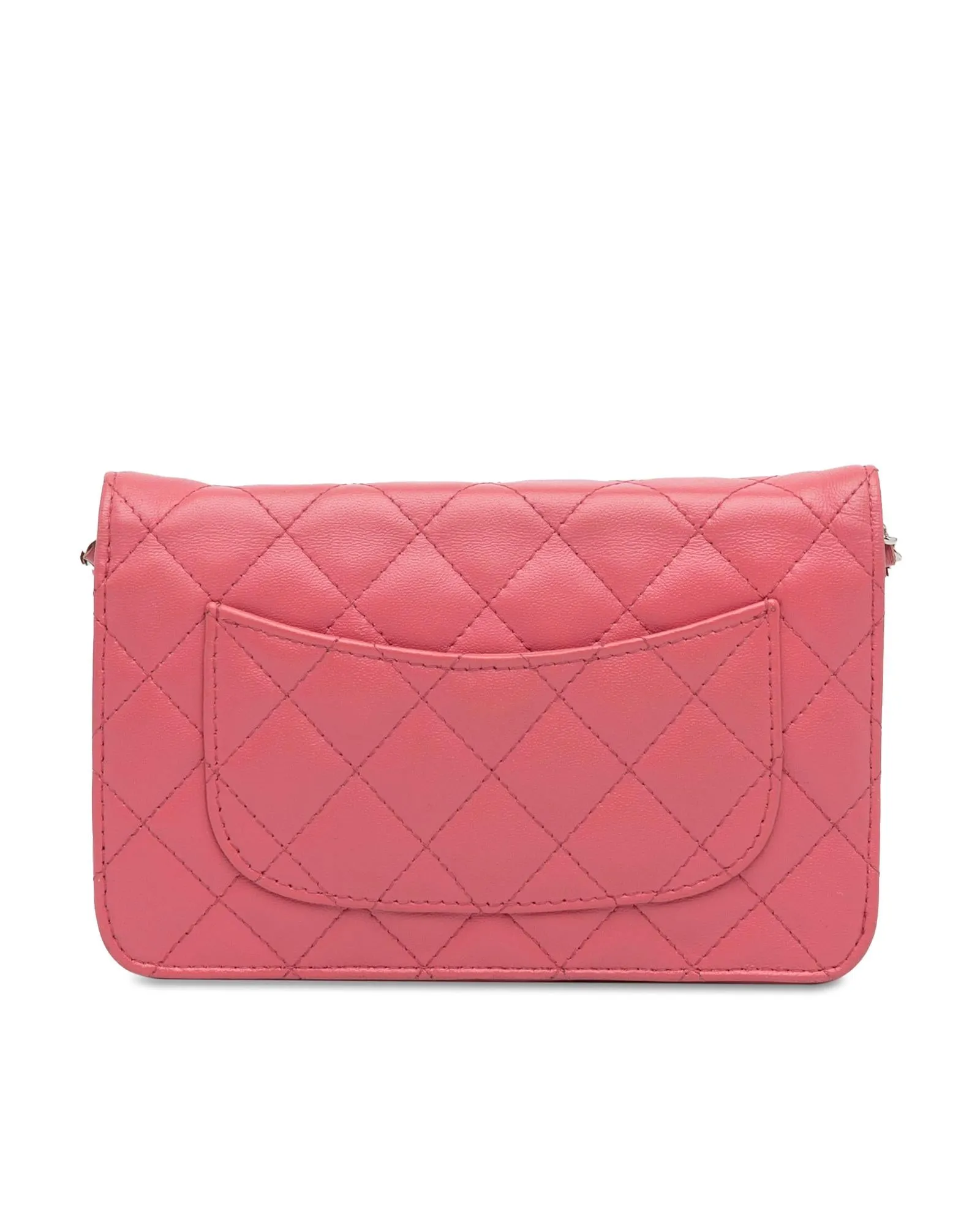 Lambskin Quilted Wallet on Chain