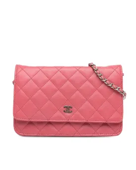 Lambskin Quilted Wallet on Chain