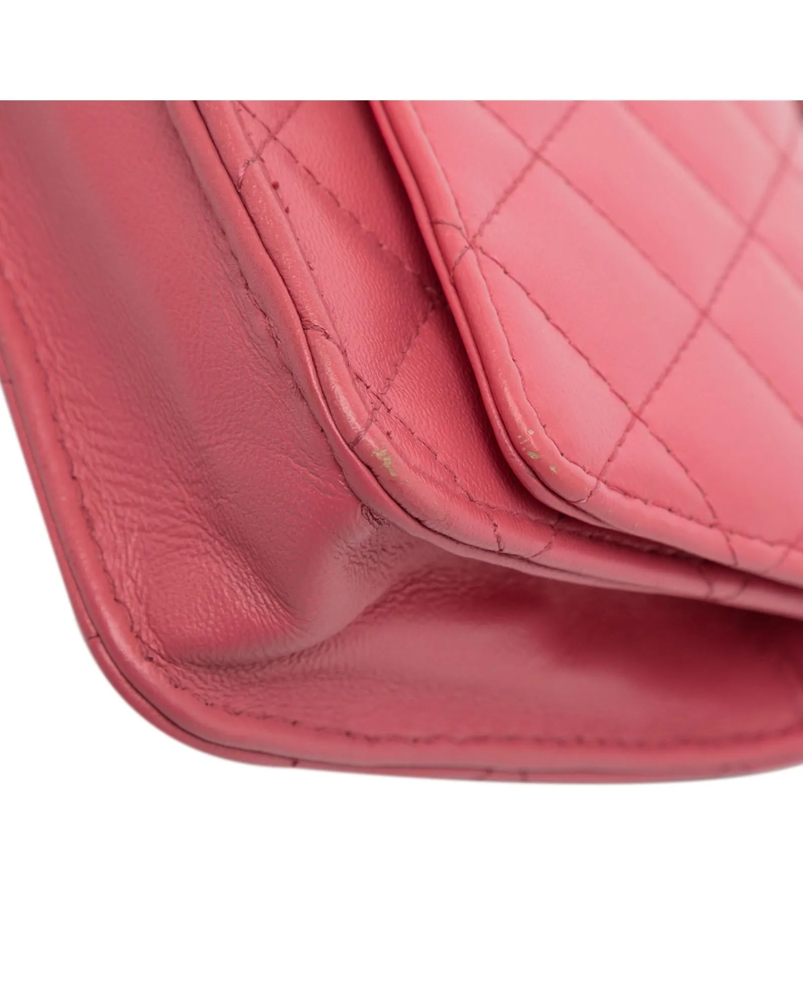 Lambskin Quilted Wallet on Chain