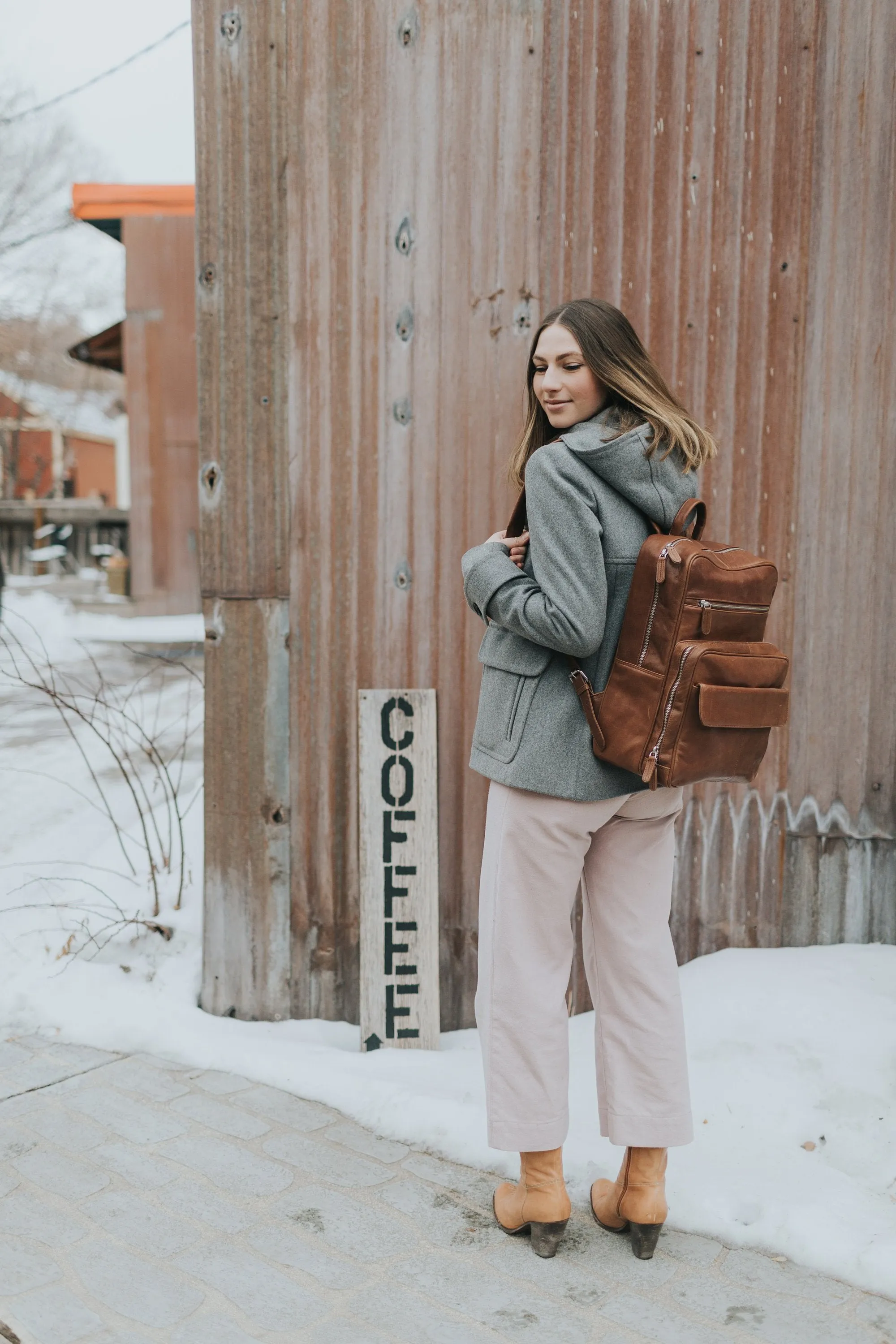 Laptop Backpack - Coffee