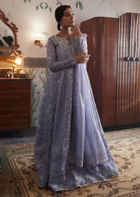 Lavender Organza Net Pakistani Suit | Mushq | Qala Kamdaani | Neha