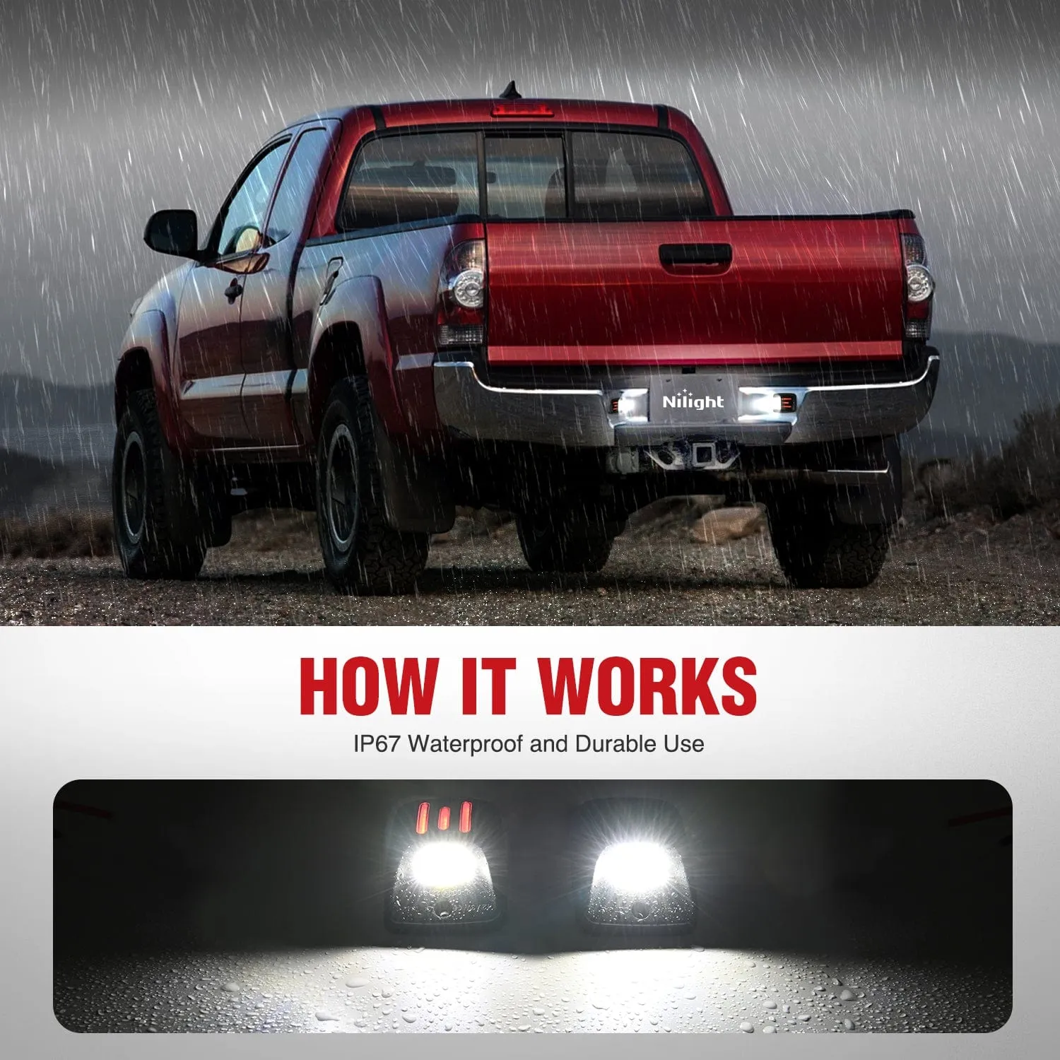 License Plate Lights Compatible with 1995 1996 1997 1998 1999 2000 2001 2002 2003 2004 Toyota Tacoma Red OLED Neon Tube 6000K White 2PCS Pack
