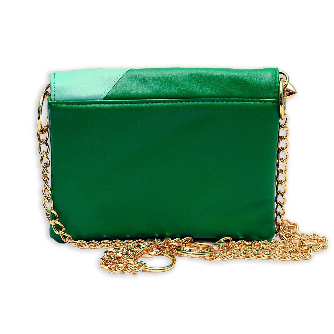 Lightning Bolt Romy Convertible Clutch in Electric Emerald