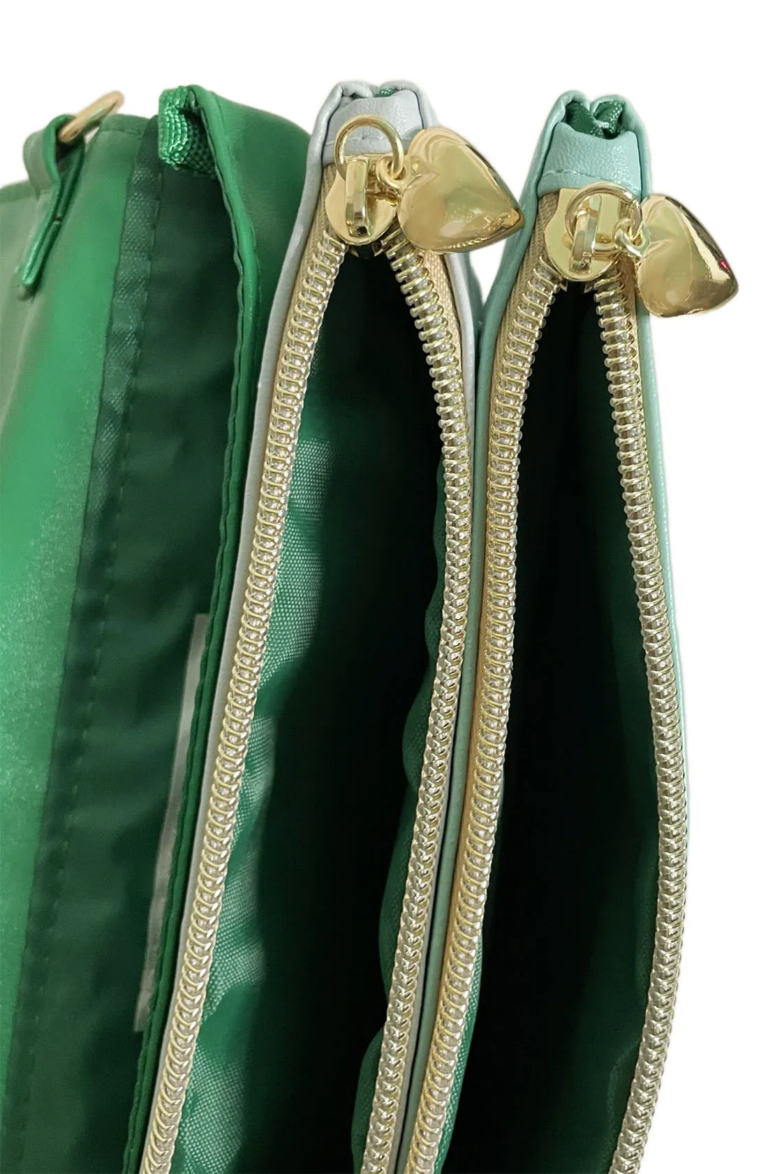 Lightning Bolt Romy Convertible Clutch in Electric Emerald
