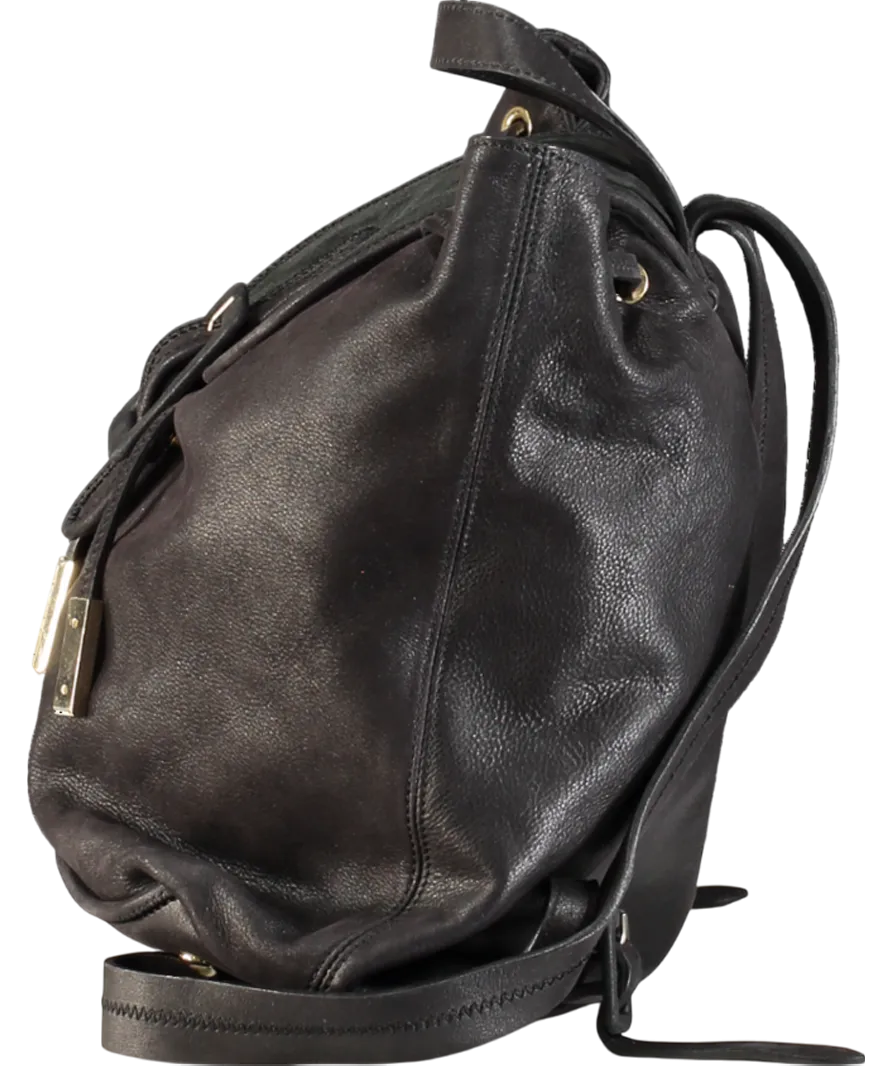 LK Bennet Black Leather & Nubuck Backpack