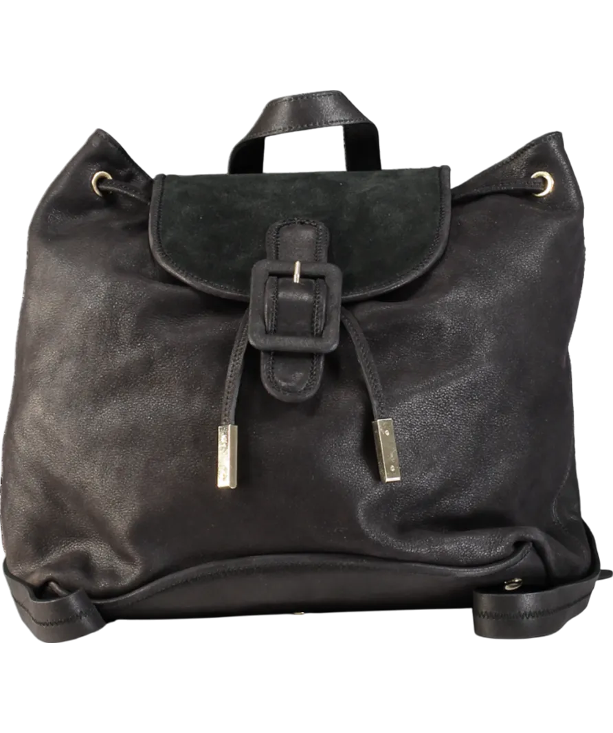 LK Bennet Black Leather & Nubuck Backpack
