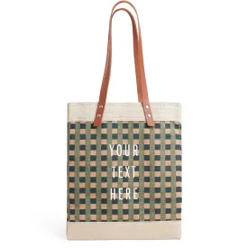 Market Tote in Green Gingham