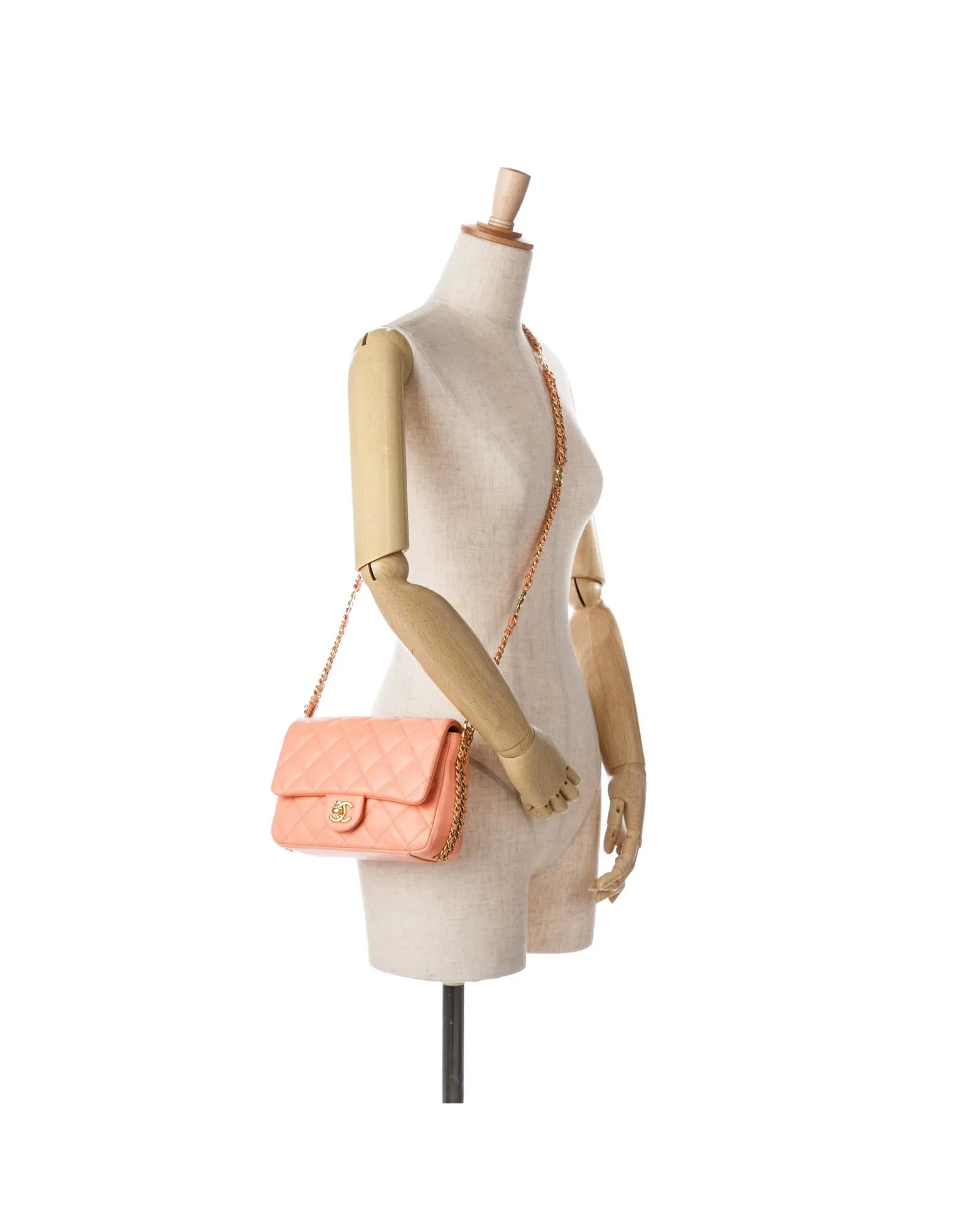 Mini Quilted Leather Crossbody Bag with Chain Straps
