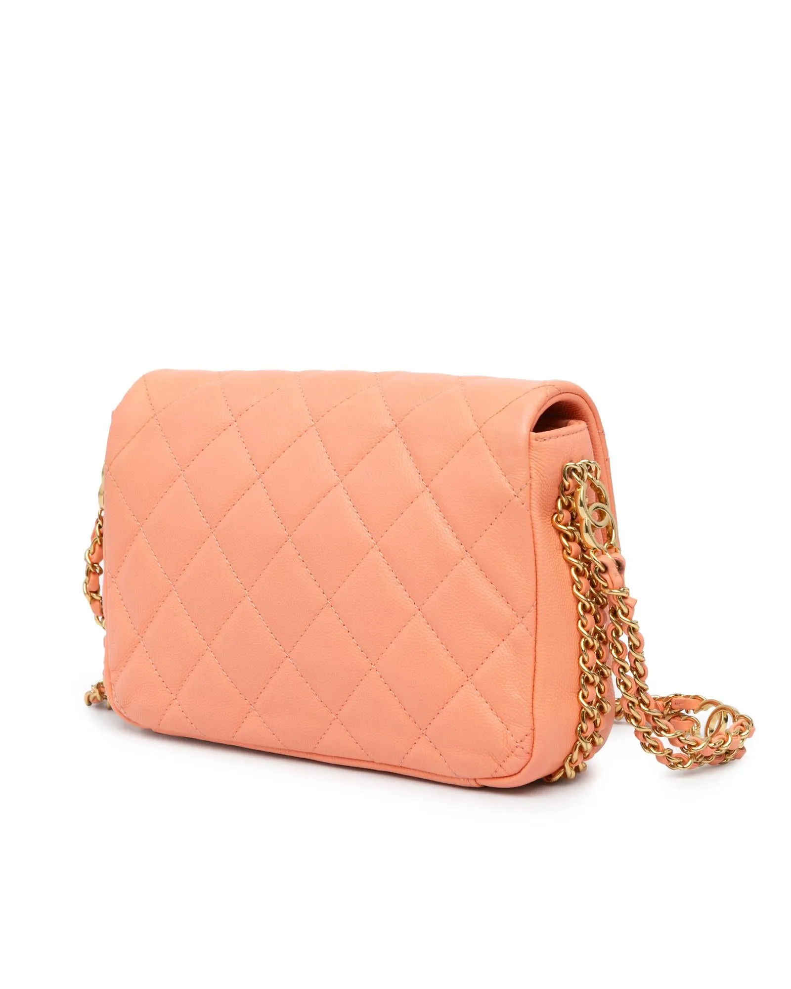 Mini Quilted Leather Crossbody Bag with Chain Straps