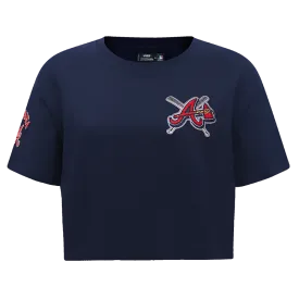 MLB ATLANTA BRAVES MASHUP WOMEN'S BOXY TEE (MIDNIGHT NAVY)